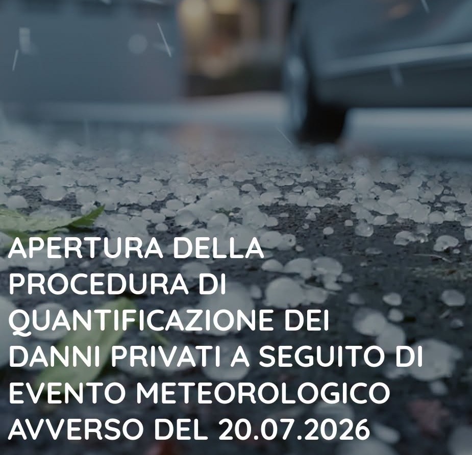 APERTURA DELLA PROCEDURA DI QUANTIFICAZIONE  DEI DANNI PRIVATI 20-07-2026